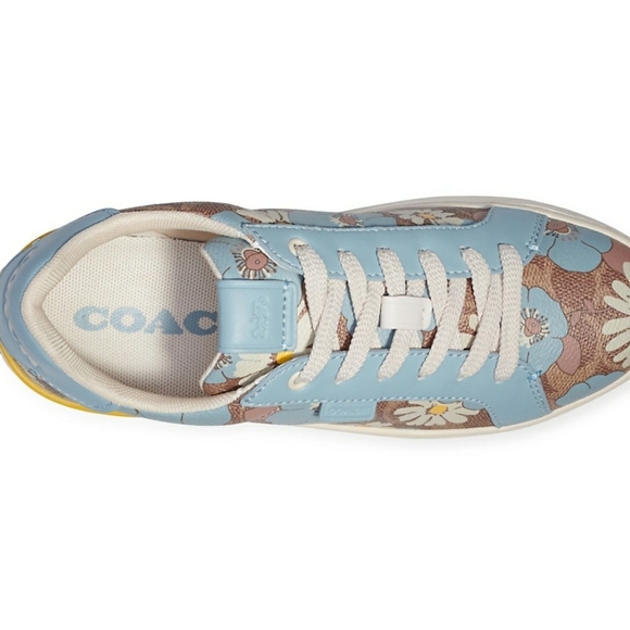 COACH Lowline Coated Canvas Sneakers - Picture 9 of 10